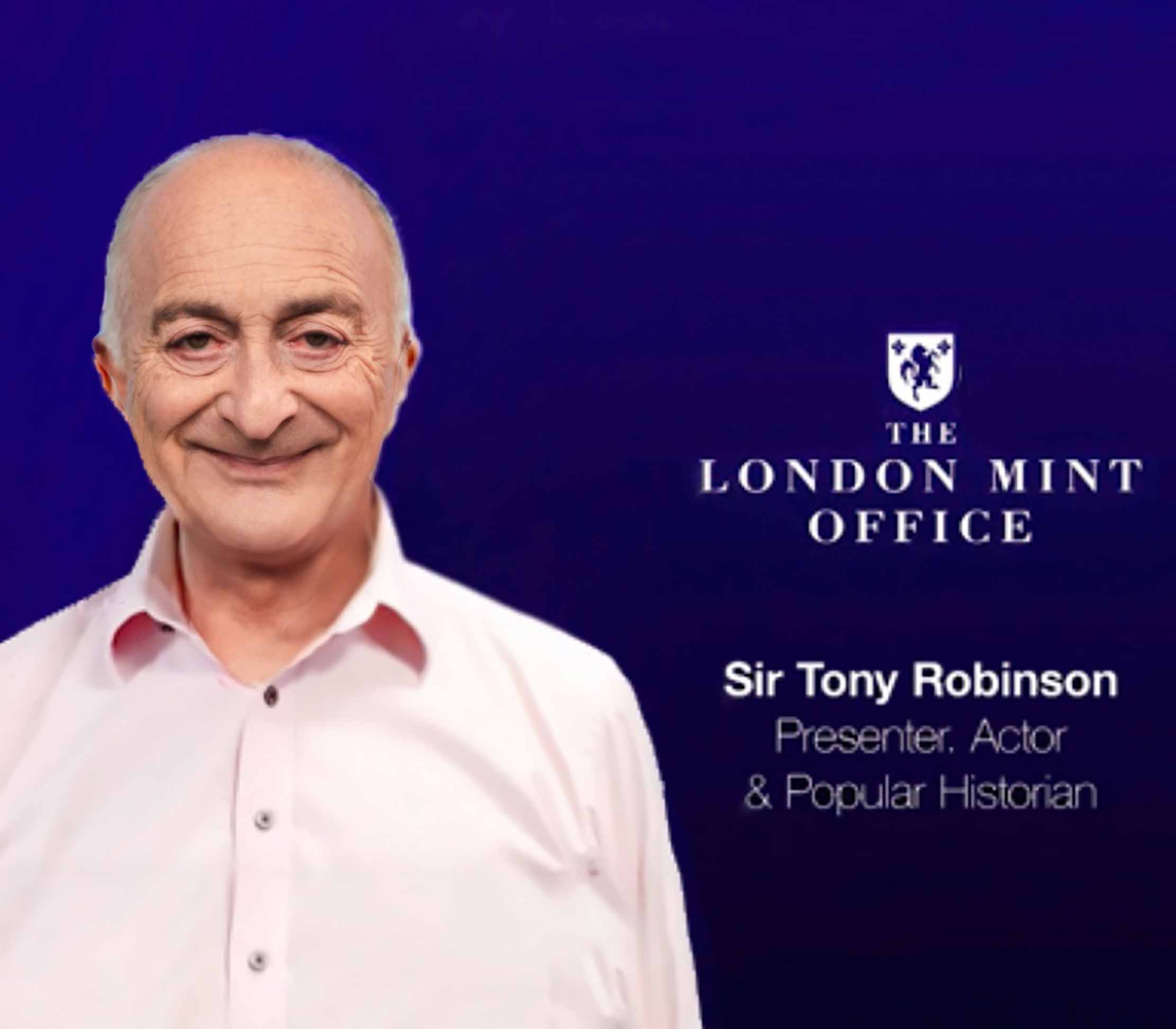 Tony Robinson for the Royal Mint by corporate makeup artist FT at FTMakeup London